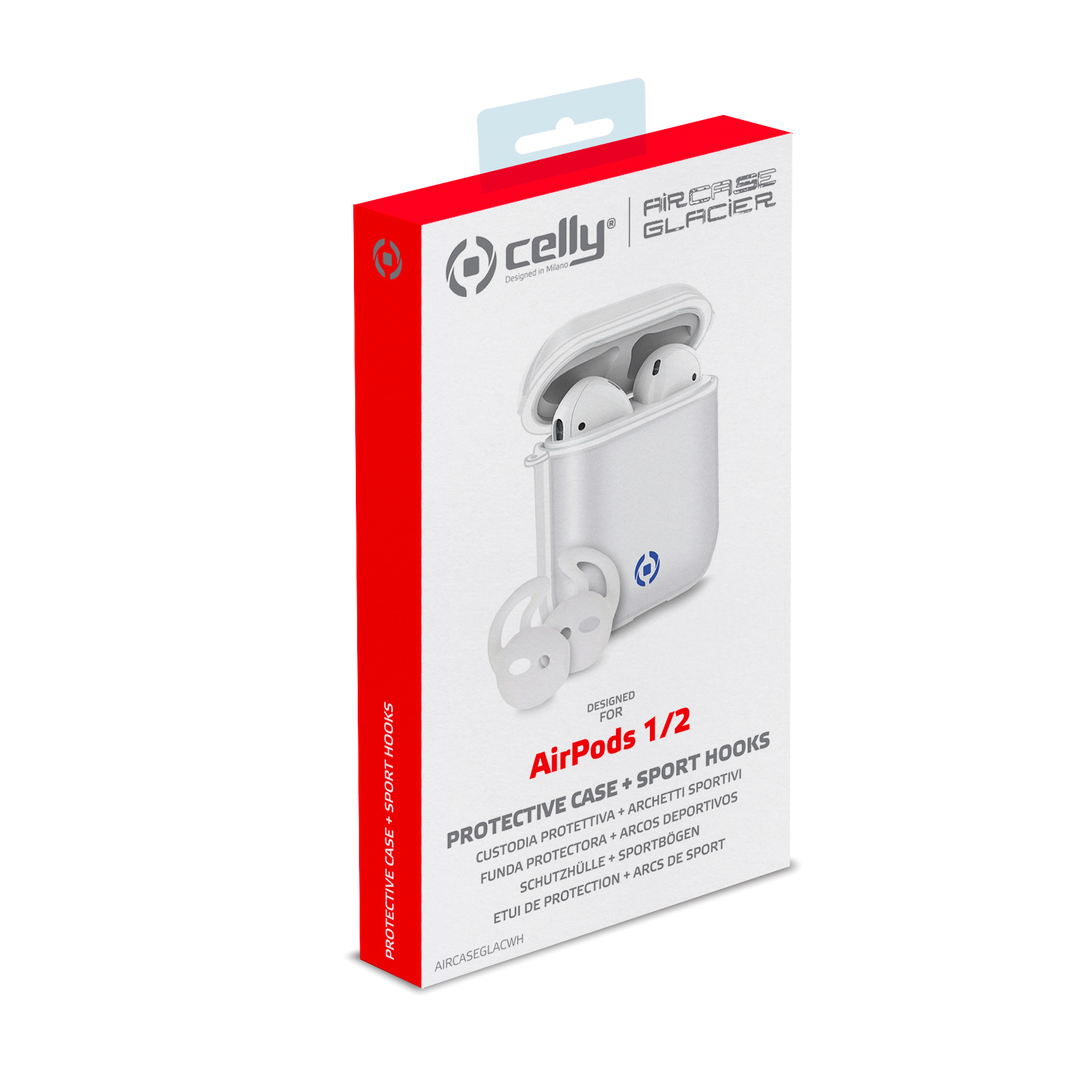 Celly AIRPODS 1/2 GLACIER CASE WHITE