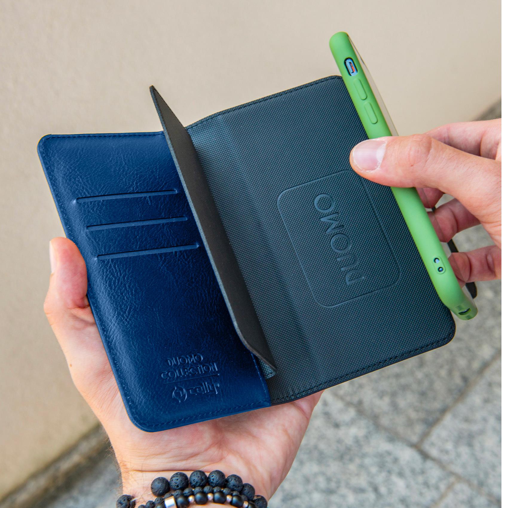 Celly DUOMO WALLET CASE UP TO 6.5 BLUE