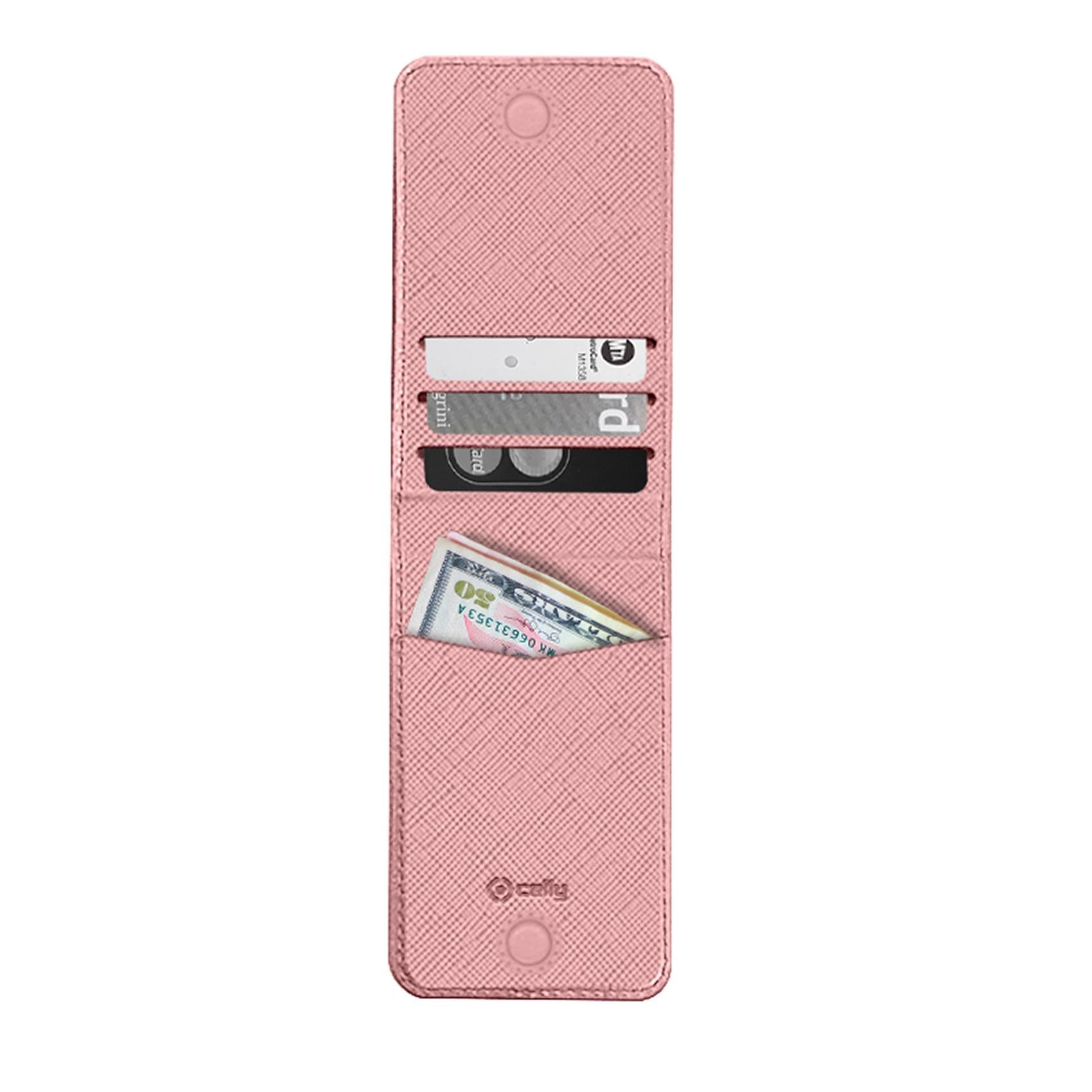 Celly VENERE Universal Magnetic Card Holder PINK