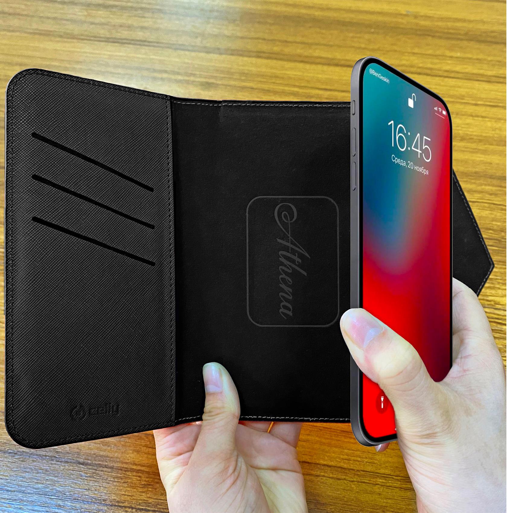 Celly ATHENA - Universal Magnetic Pochette up to 6.9 Black