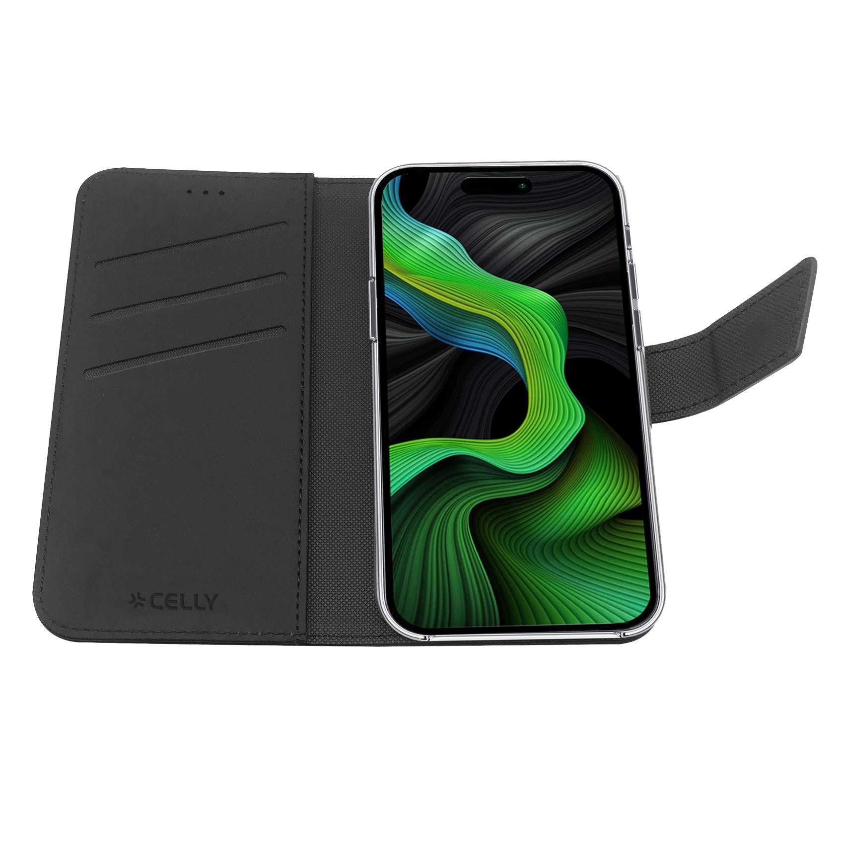Celly WALLY CASE IPHONE 15 / 14 / 13 Black Celly WALLY CASE IPHONE 15 / 14 / 13 Black