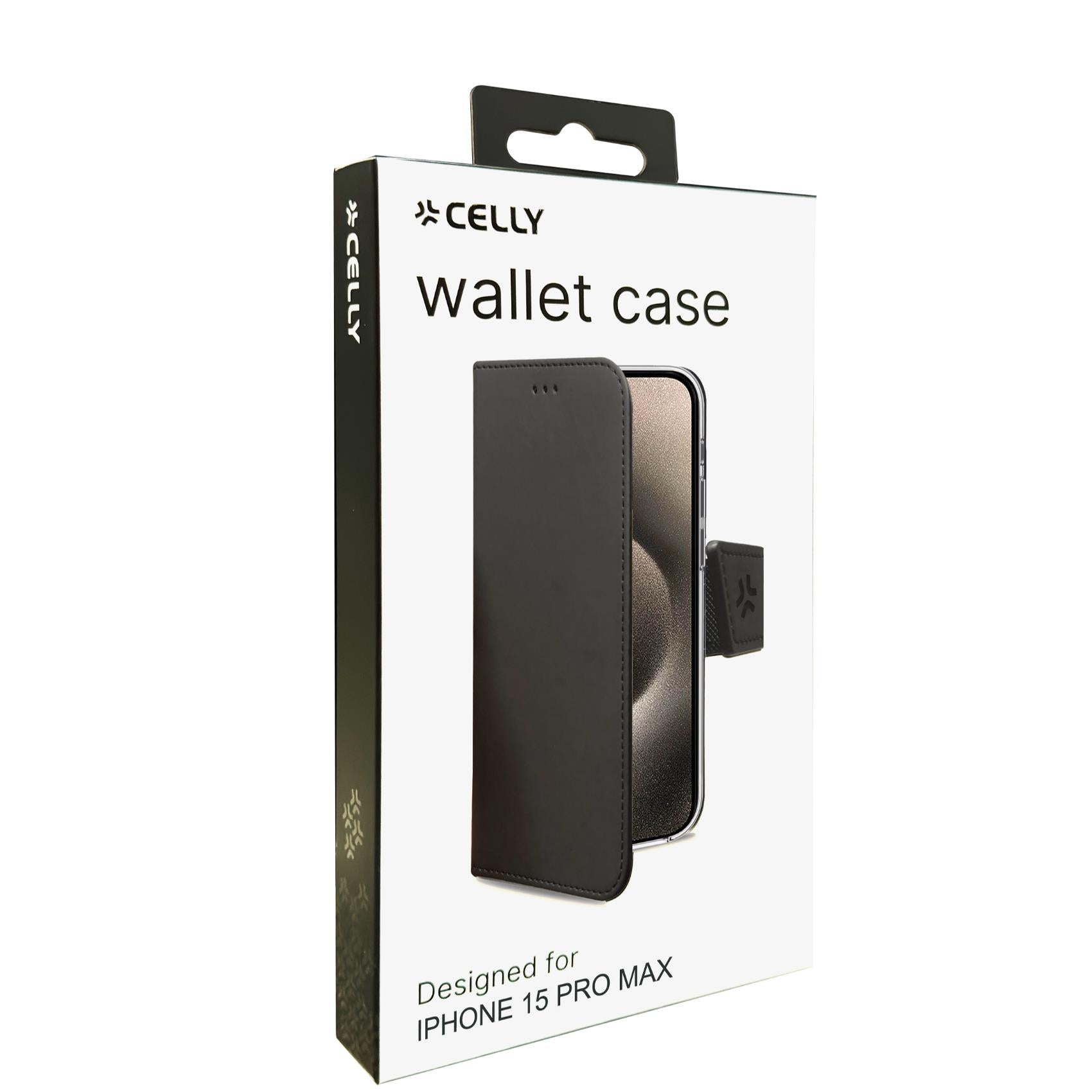 Celly WALLY CASE IPHONE 15 PRO MAX BK