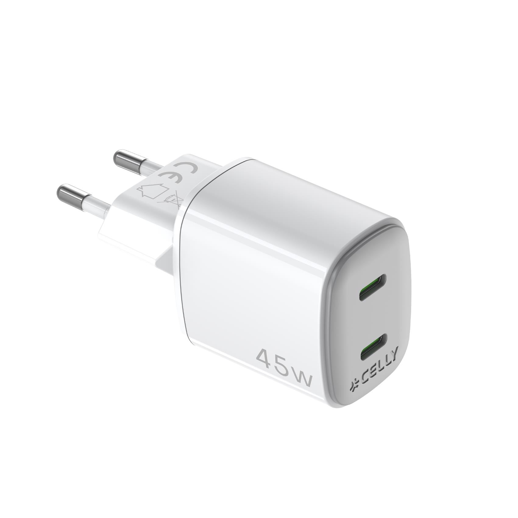 Celly UPTC2USBC45W - 45W GaN Wall Charger