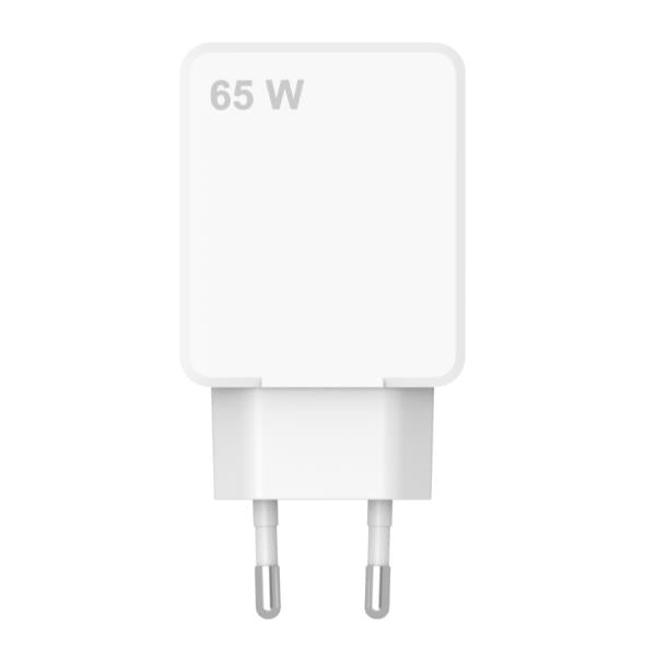 Celly SLIMTC2C65W - Slim wall charger with dual USB-C ports, 1 cm wide, GaN technology, 65W