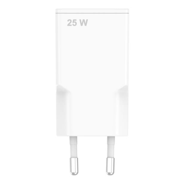 Celly SLIMTC1C25W - Slim wall charger with USB-C ports, 1 cm wide, GaN technology, 25W
