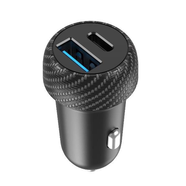 Celly CC1USBC1USBA45W - Car charger with dual USB-C and USB-A ports, maximum power 45 Watts