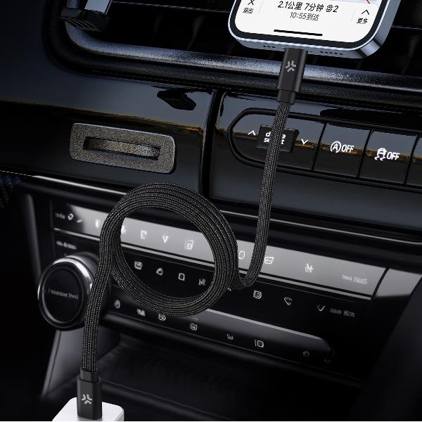 Celly USBC2MAG2M60- USB-C to USB-C cable, 2 meter long, 60 Watt maximum power, integrated magnetic system to rewind the cable (Copy)