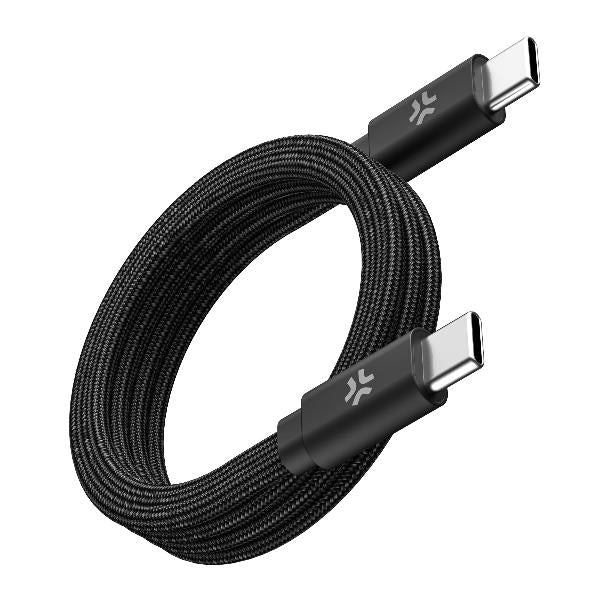 Celly USBC2MAG2M60- USB-C to USB-C cable, 2 meter long, 60 Watt maximum power, integrated magnetic system to rewind the cable (Copy)
