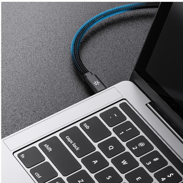 Celly USBC2MAG2M60- USB-C to USB-C cable, 2 meter long, 60 Watt maximum power, integrated magnetic system to rewind the cable (Copy)