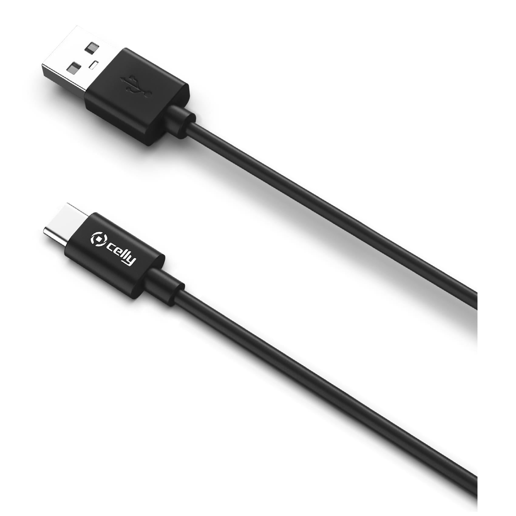 Celly USB-C - USB-A to USB-C Cable 15W 1m