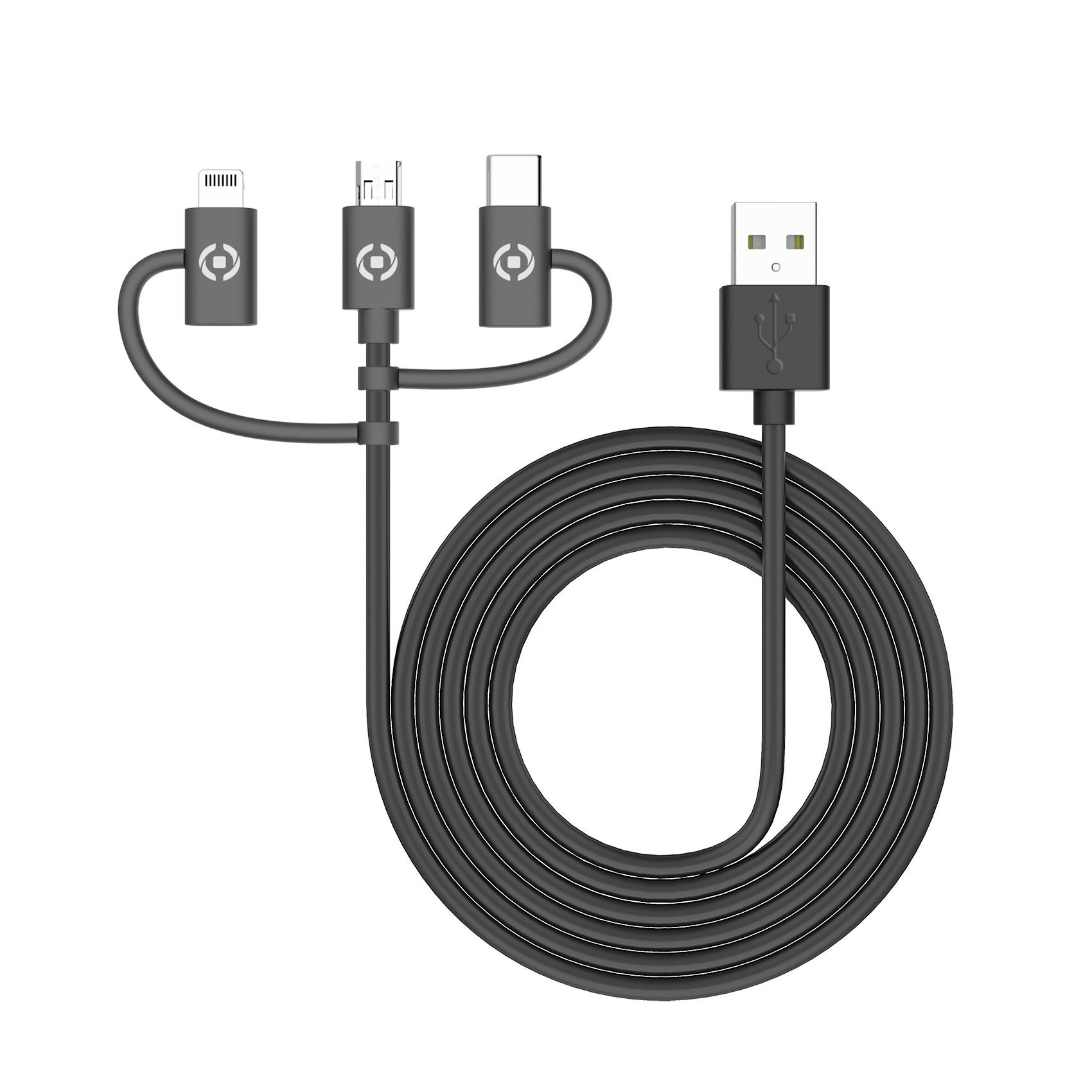 Celly USB3IN1 - 3in1 Micro Usb/ USB-C/ Lightning Cable 12W