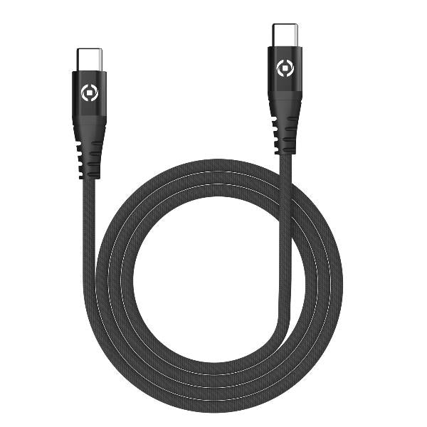 Celly USB-C TO USB-C 60W NYLON CABLE BK Extreme