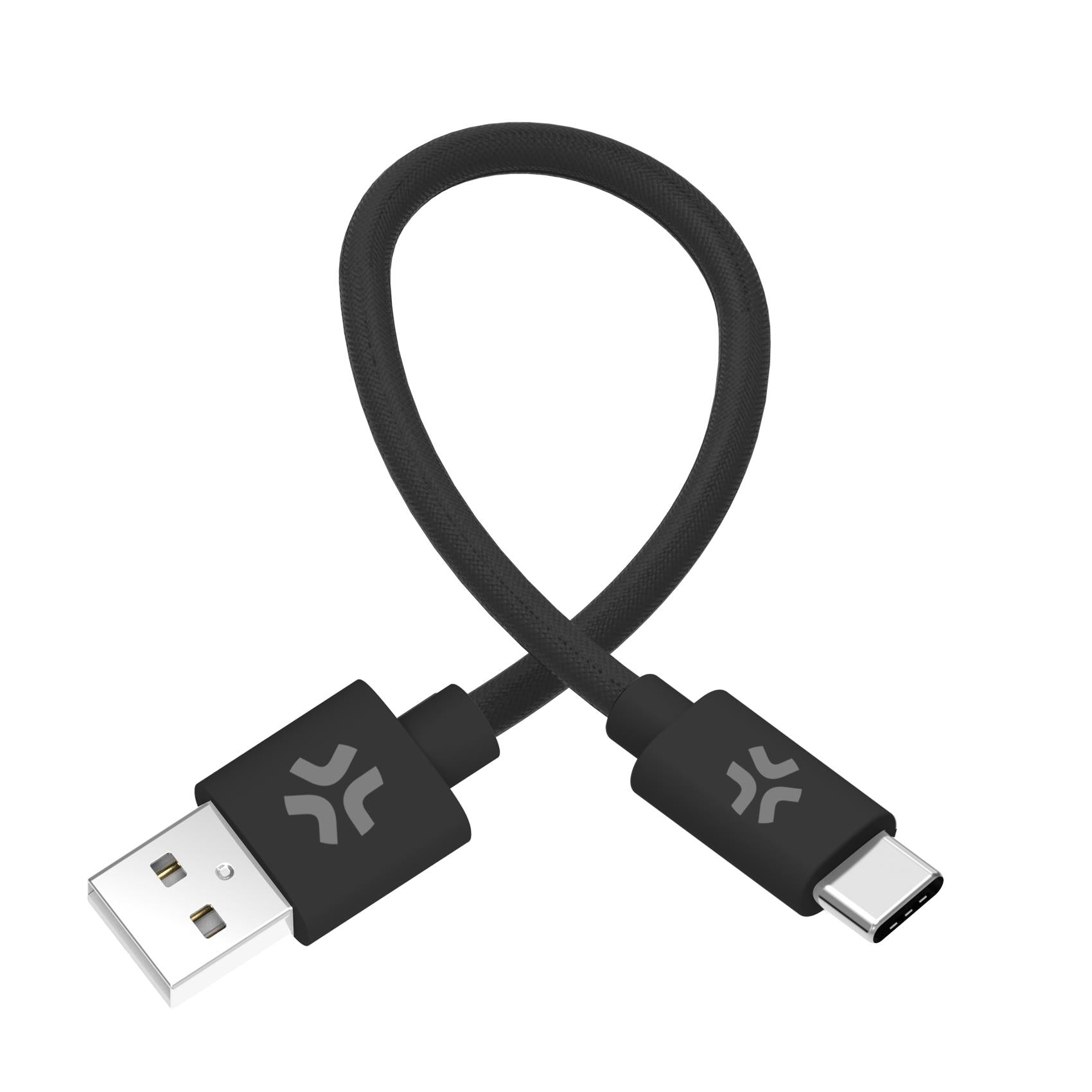 Celly USBAUSBCCOT30 - USB-A to USB-C Cotton Braided Cable 30cm