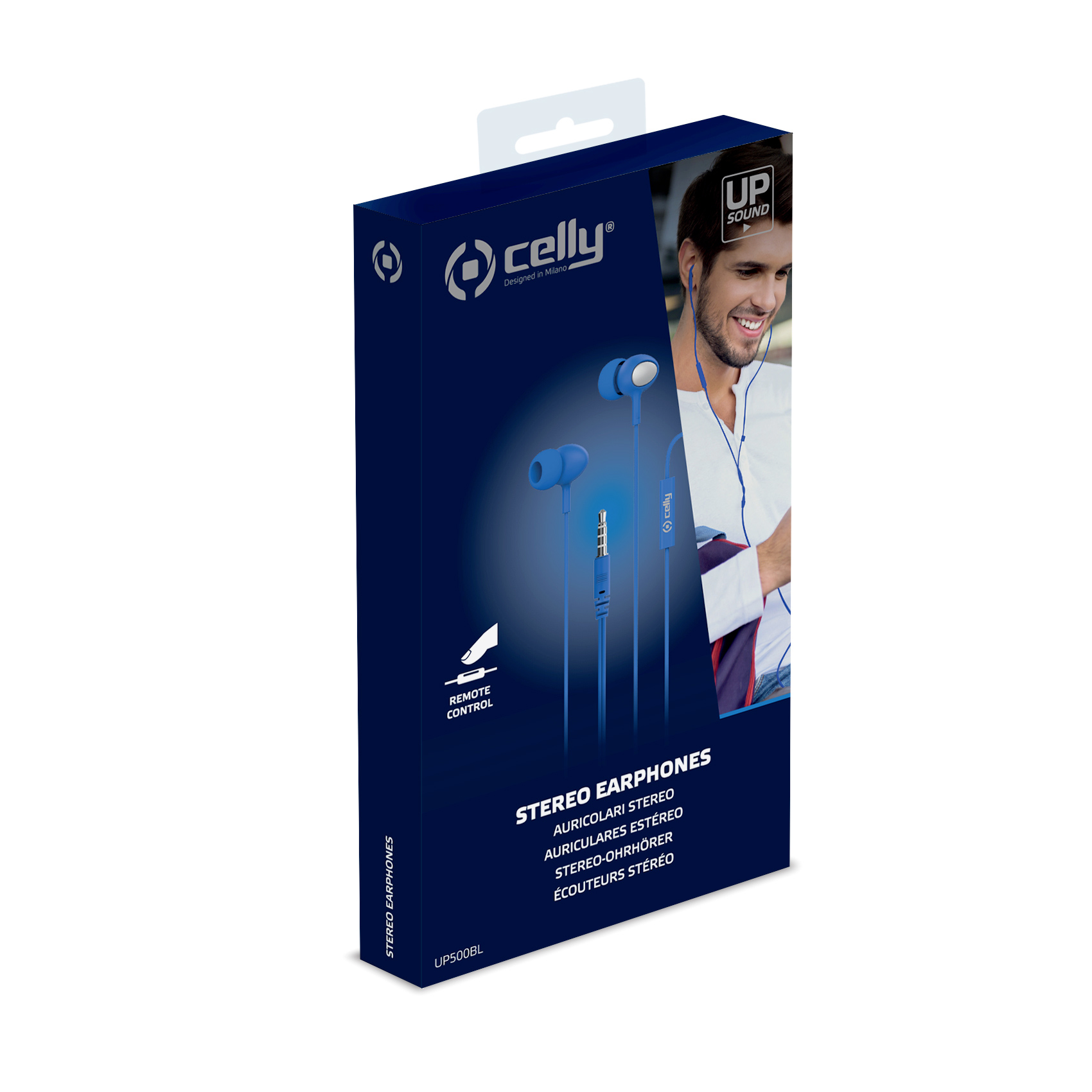 Celly UP500 - Stereo Wired Earphones blue