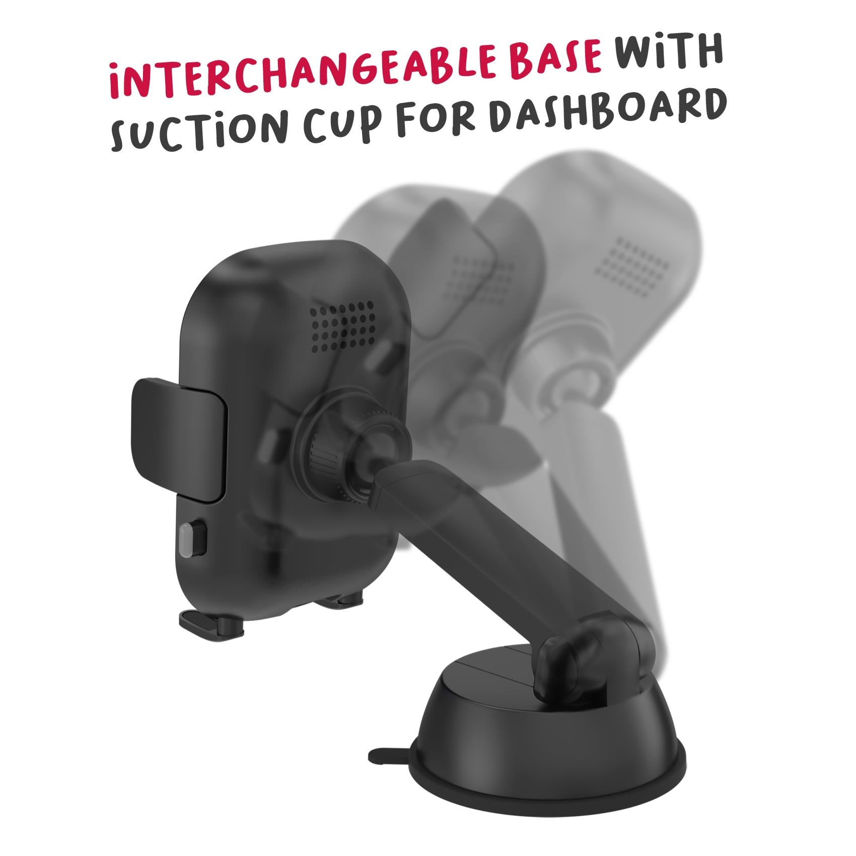 Celly WIRELESS CAR HOLDER 15 WATT BLACK