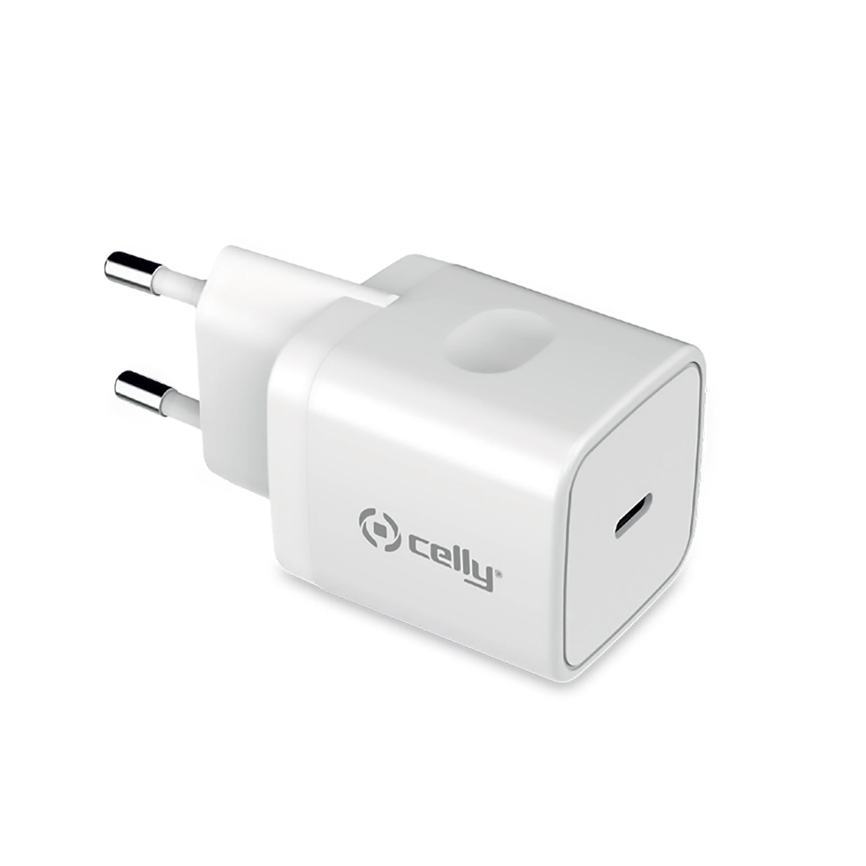 Celly KIT TRAVEL CHARGER 20W+BHDROP WHITE