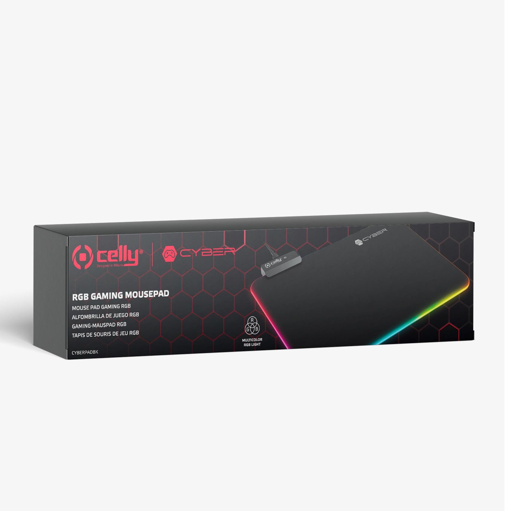 Celly Cyber Gaming Mousepad RGB Black