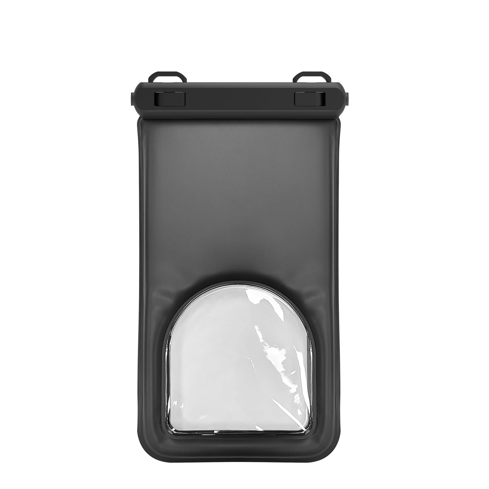Celly SPLASHBAGFLBK - Floating Waterproof Case for Smartphones up to 7.2", Transparent Design, Airtight Seal, Integrated Neck Strap