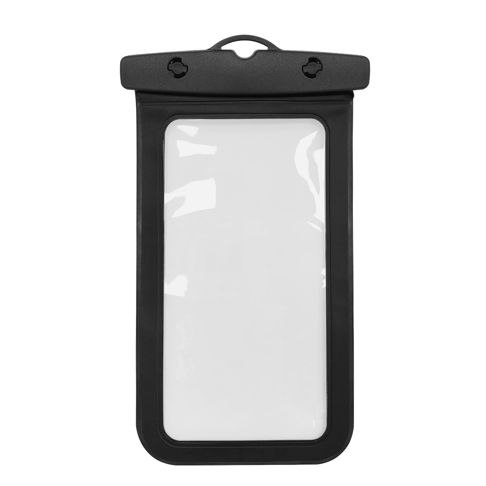 Celly SPLASHBAG26 - Waterproof case for smartphones up to 7" display size, transparent design, hermetic closure, neck strap included