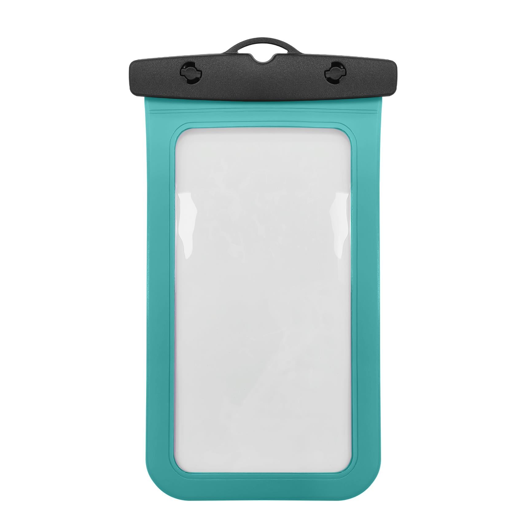 Celly SPLASHBAG26TU- Waterproof case for smartphones up to 7" display size, transparent design, hermetic closure, neck strap included