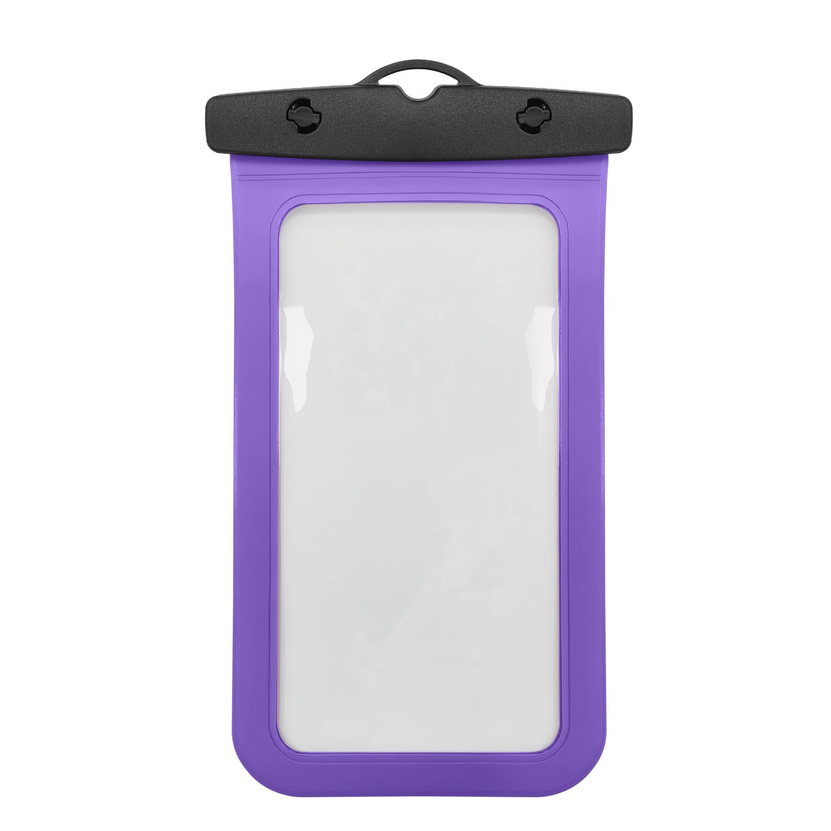 Celly SPLASHBAG26LI - Waterproof case for smartphones up to 7" display size, transparent design, hermetic closure, neck strap included