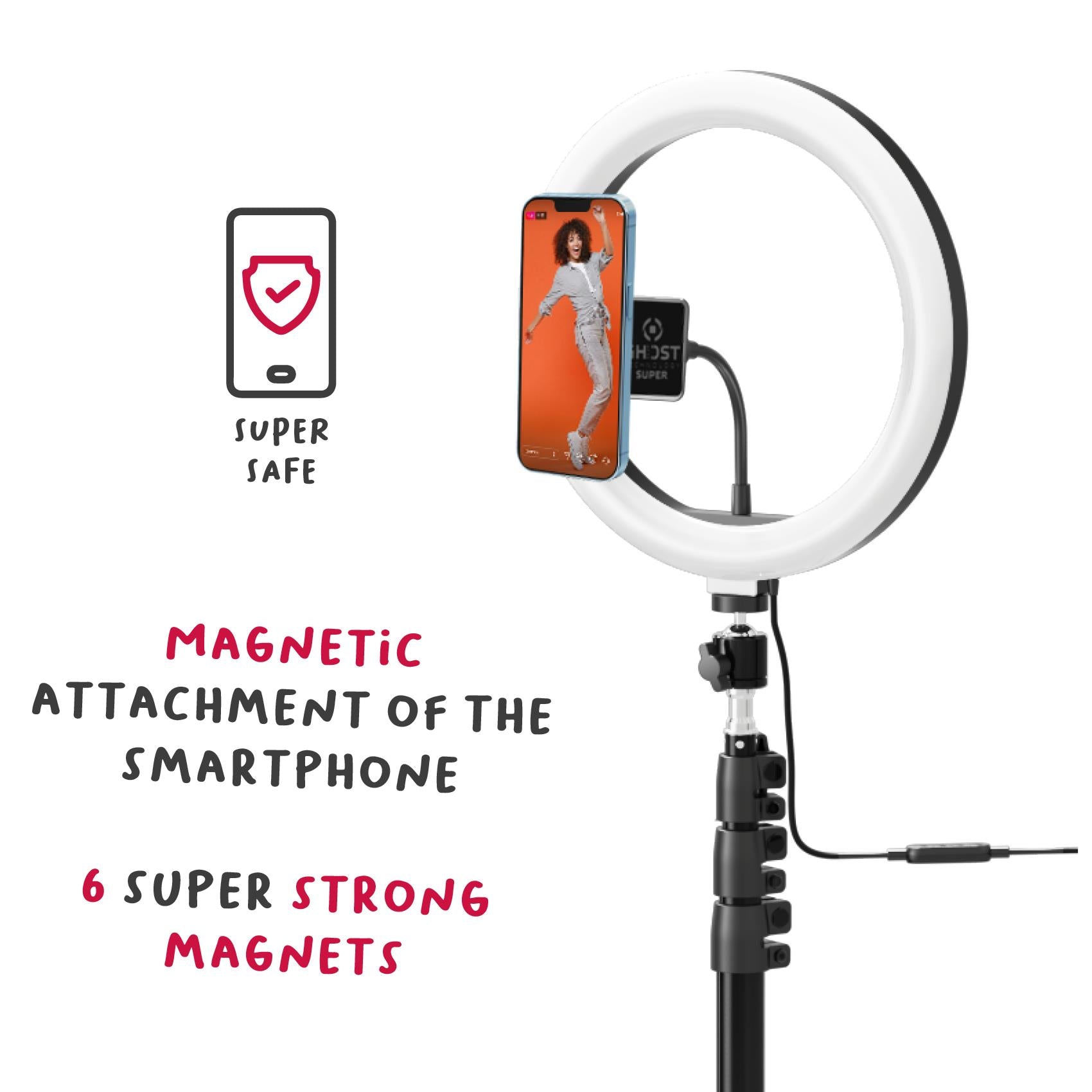 Celly CLICKGHOSTUSB - Professional Tripod with Magnetical Holder