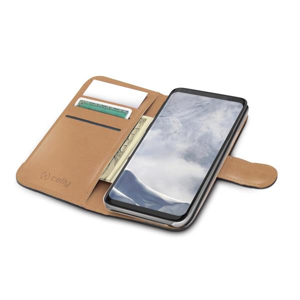 Celly Wally Book Case Galaxy S9 Black