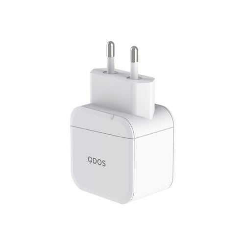 QDOS PowerCube Dubbele USB Type-C Charger 45W Wit
