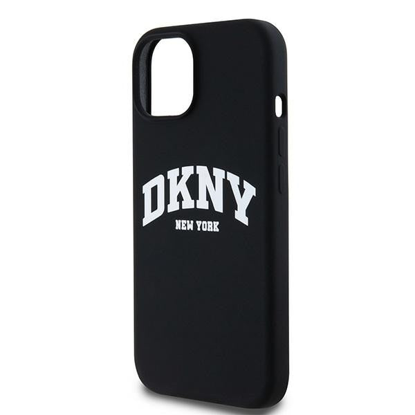 DKNY DKHMN61SNYACH iPhone 11 / Xr black hardcase Liquid Silicone White Printed Logo MagSafe