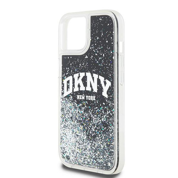 DKNY DKHCN61LBNAEK iPhone 11 / Xr Black hardcase Liquid Glitter Big Logo