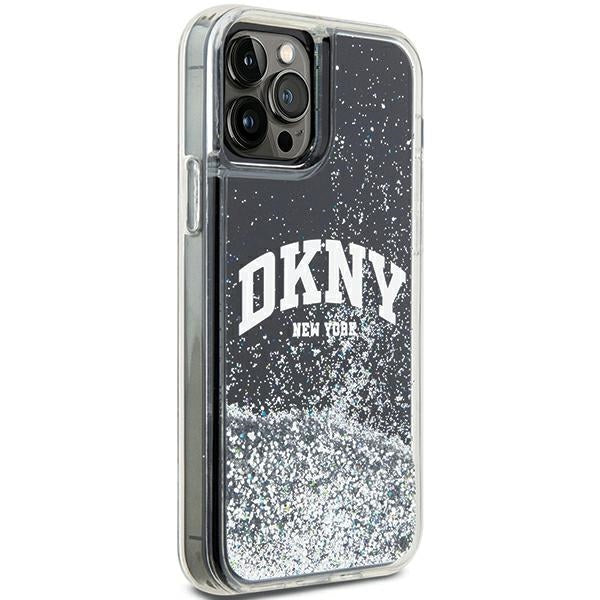 DKNY DKHCP12MLBNAEK iPhone 12/12 Pro black hardcase Liquid Glitter Big Logo