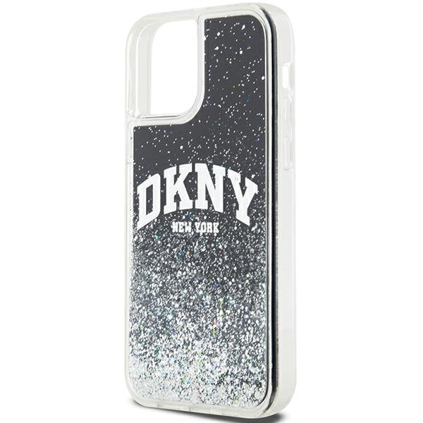 DKNY DKHCP12MLBNAEK iPhone 12/12 Pro black hardcase Liquid Glitter Big Logo