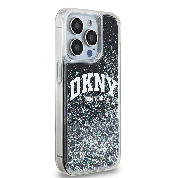 DKNY DKHCP13LLBNAEK iPhone 13 Pro black hardcase Liquid Glitter Big Logo