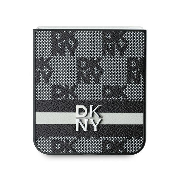 DKNY DKHCZF6PCPTSSK Z Flip6 F741 black Chequered Pattern Printed Stripes