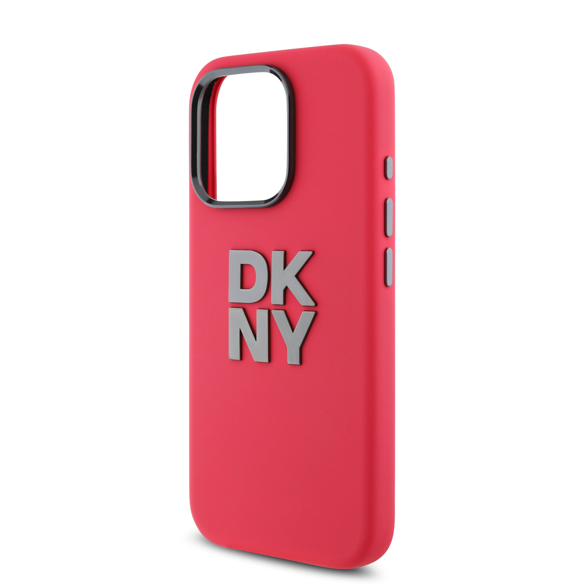 DKNY Hardcase Silicon W/ Stack Metal Logo Pink for iPhone 16 Pro