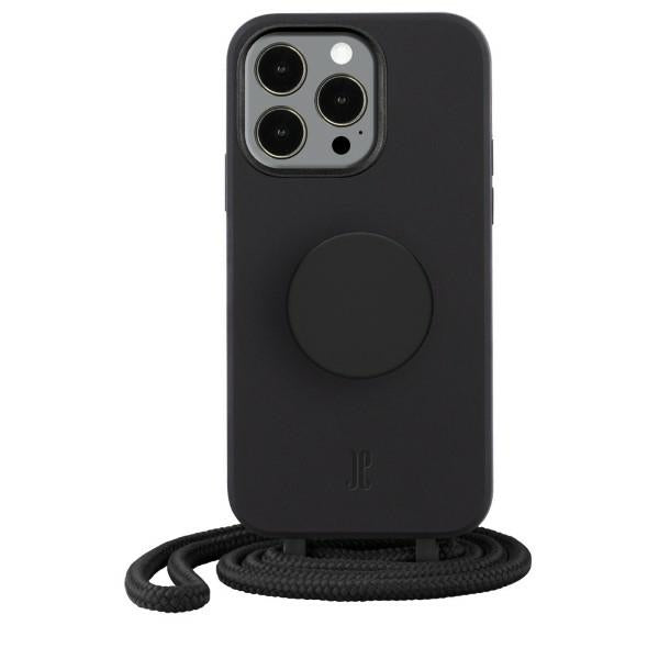 Original Case APPLE IPHONE 15 PRO MAX Guess Hardcase Grip Stand 4G Saffiano  Strass (GUHCP15XPGSSADK) black
