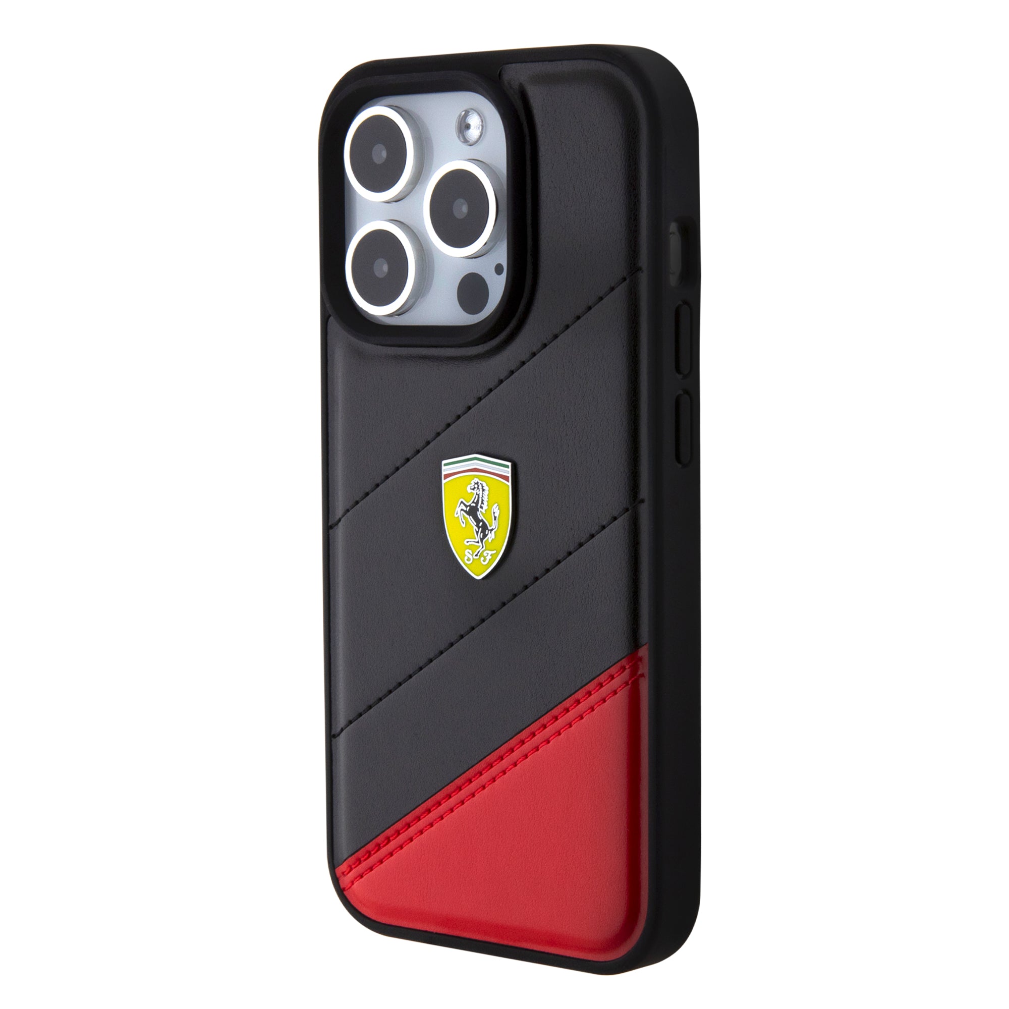 FERRARI HC PU BICOLOR BLACK & RED iPhone 15 PRO