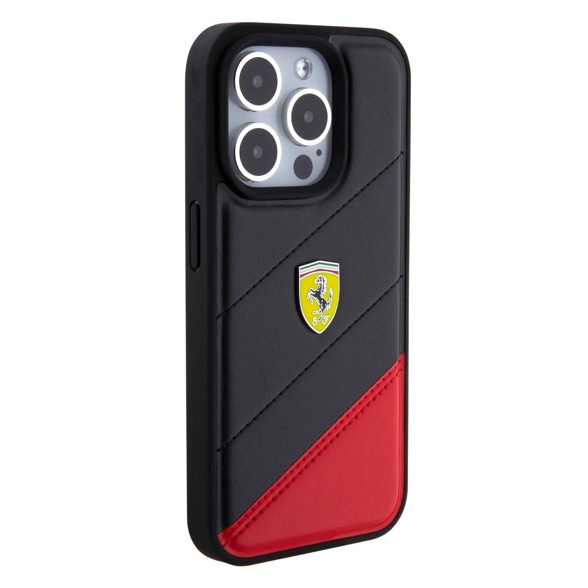 FERRARI HC PU BICOLOR BLACK & RED iPhone 15 PRO