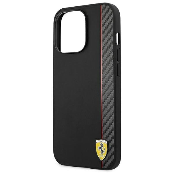 Ferrari FEHCP14LAXBK iPhone 14 Pro black hardcase Carbon