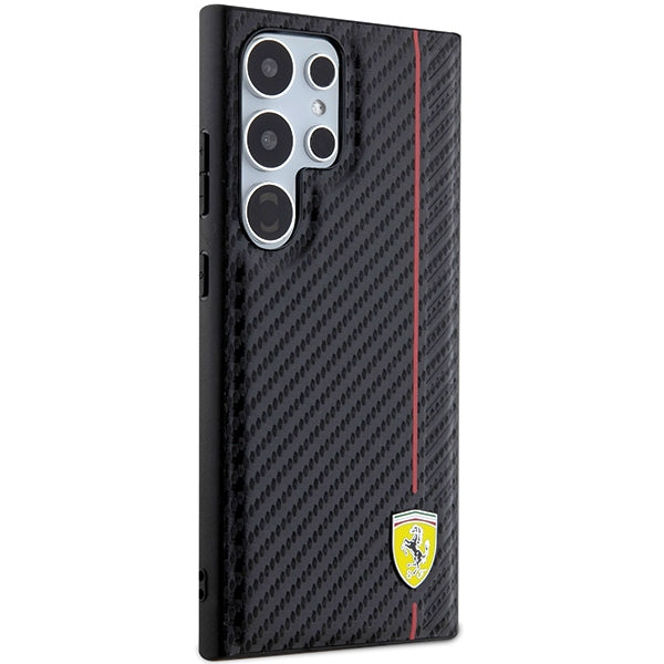 Ferrari FEHCS24LN3DUR S24 Ultra S928 black hardcase Carbon Printed Line