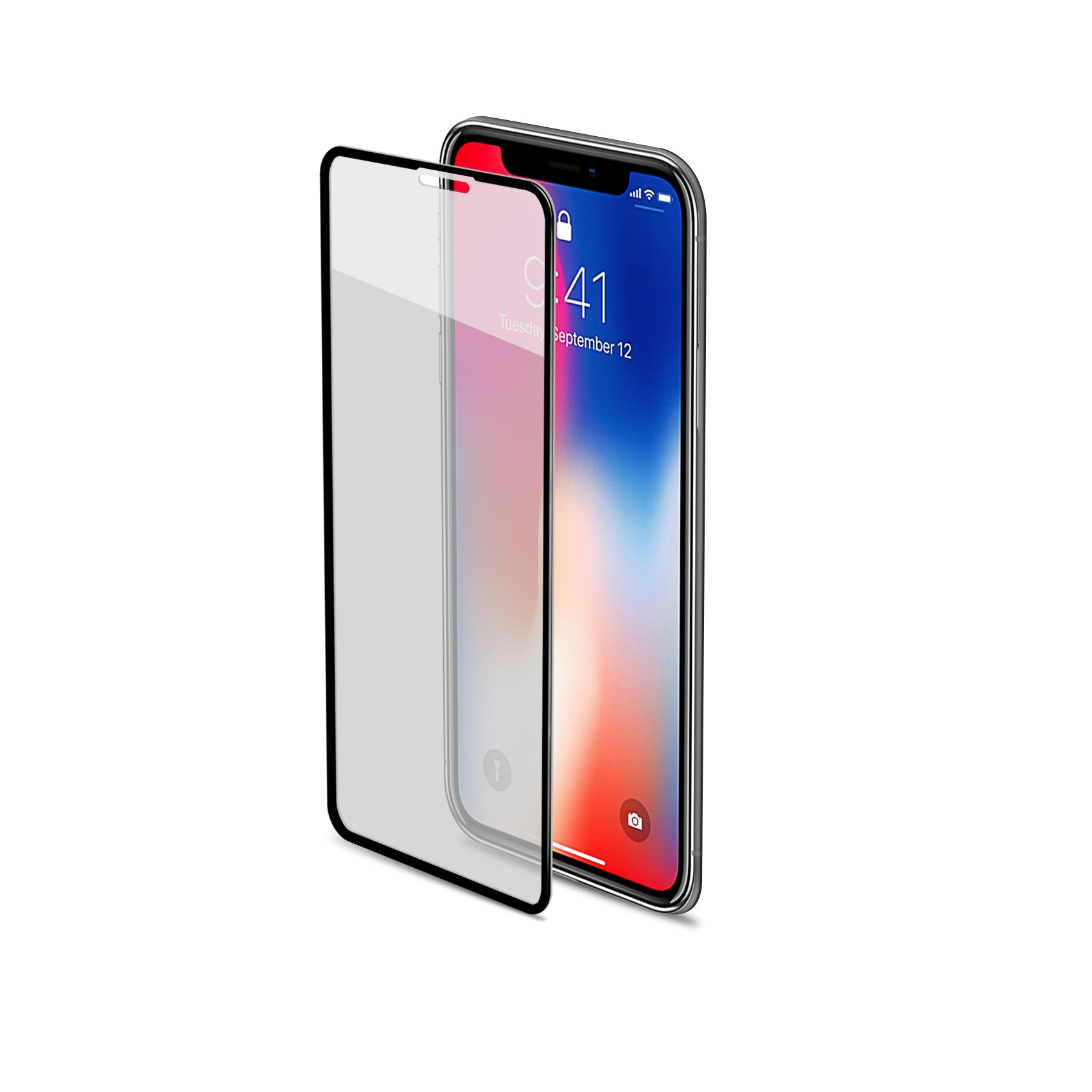 Celly FULL GLASS IPHONE XS/X BLACK