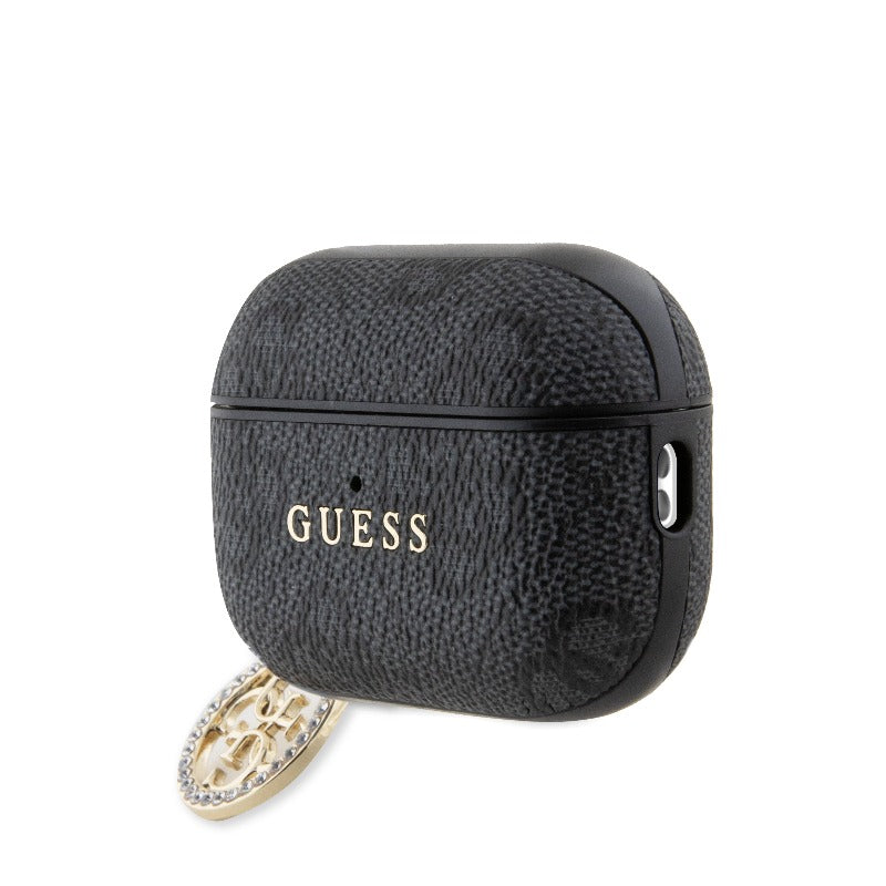 GUESS AIRPODS PRO2 PU 4G W/ STRASS CHARM BLACK