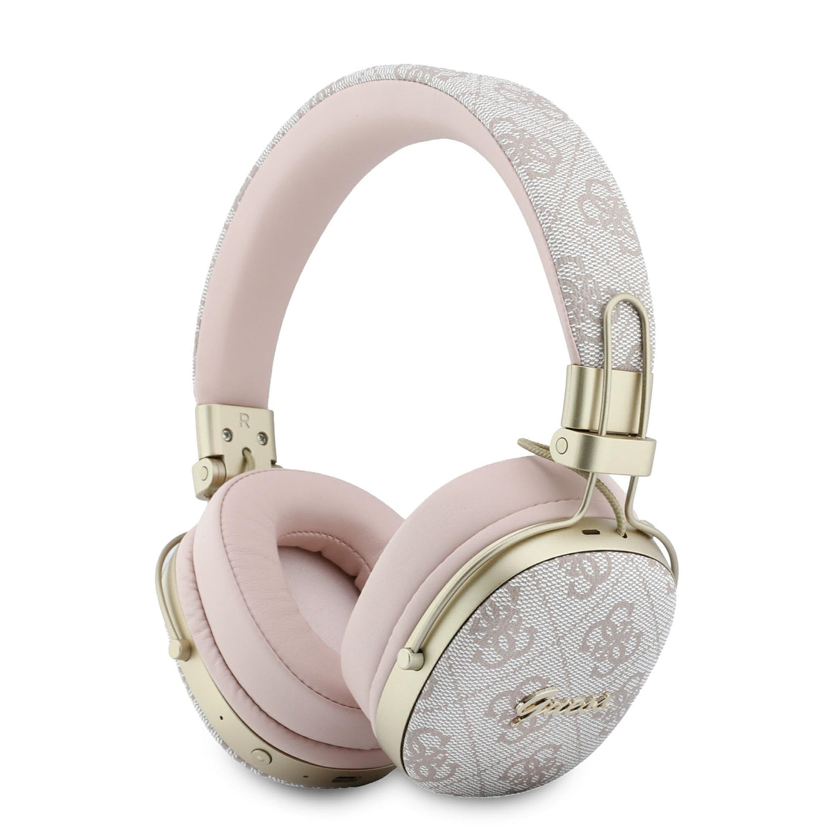 Guess Headphones Guess Bluetooth ENC Metal 4G Script Logo pink