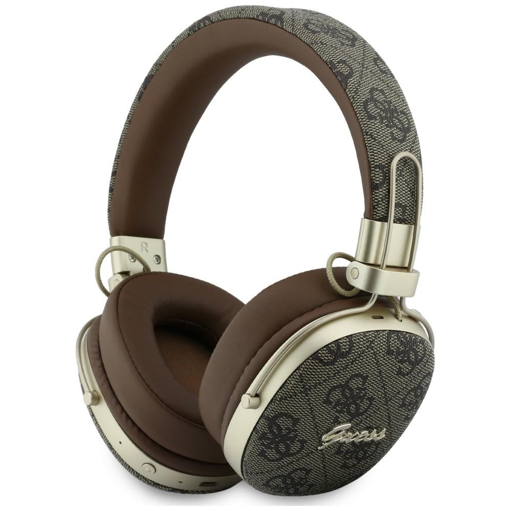 Guess Headphones Guess Bluetooth ENC Metal 4G Script Logo brown