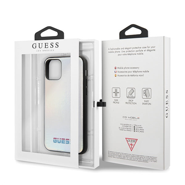 Guess GUHCN58BLD iPhone 11 Pro silver hard case Iridescent