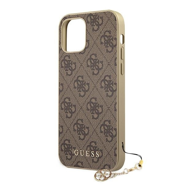 Guess GUHCP12LGF4GBR iPhone 12 Pro Max brown hardcase 4G Charms Collection