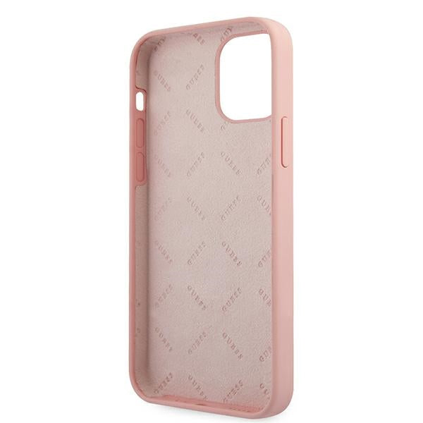 Guess GUHCP12SLSVSPG iPhone 12 mini green pink hardcase Silicone Vintage