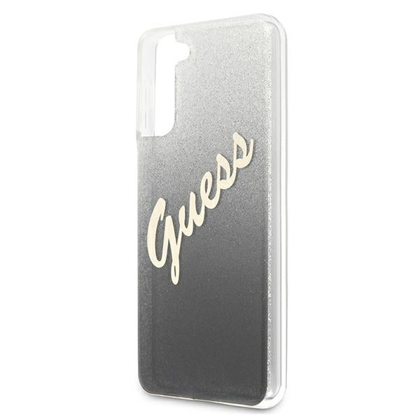 Guess GUHCS21MPCUGLSBK S21+ G996 Black hardcase Glitter Gradient Script