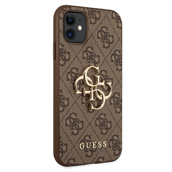 Guess GUHCN614GMGBR iPhone 11 / Xr brown hardcase 4G Big Metal Logo