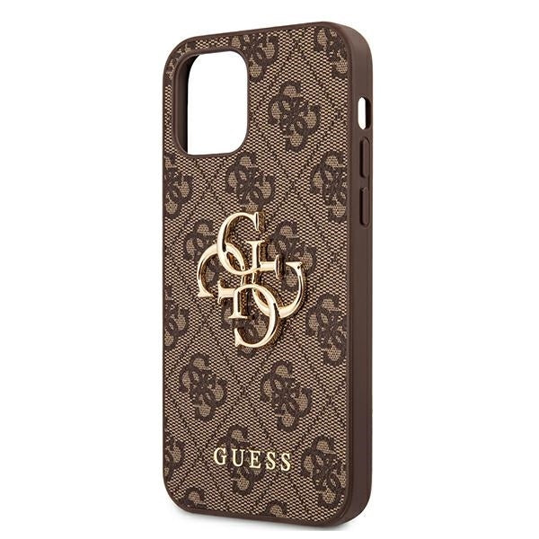 Guess GUHCP12M4GMGBR iPhone 12/12 Pro Brown hardcase 4G Big Metal Logo